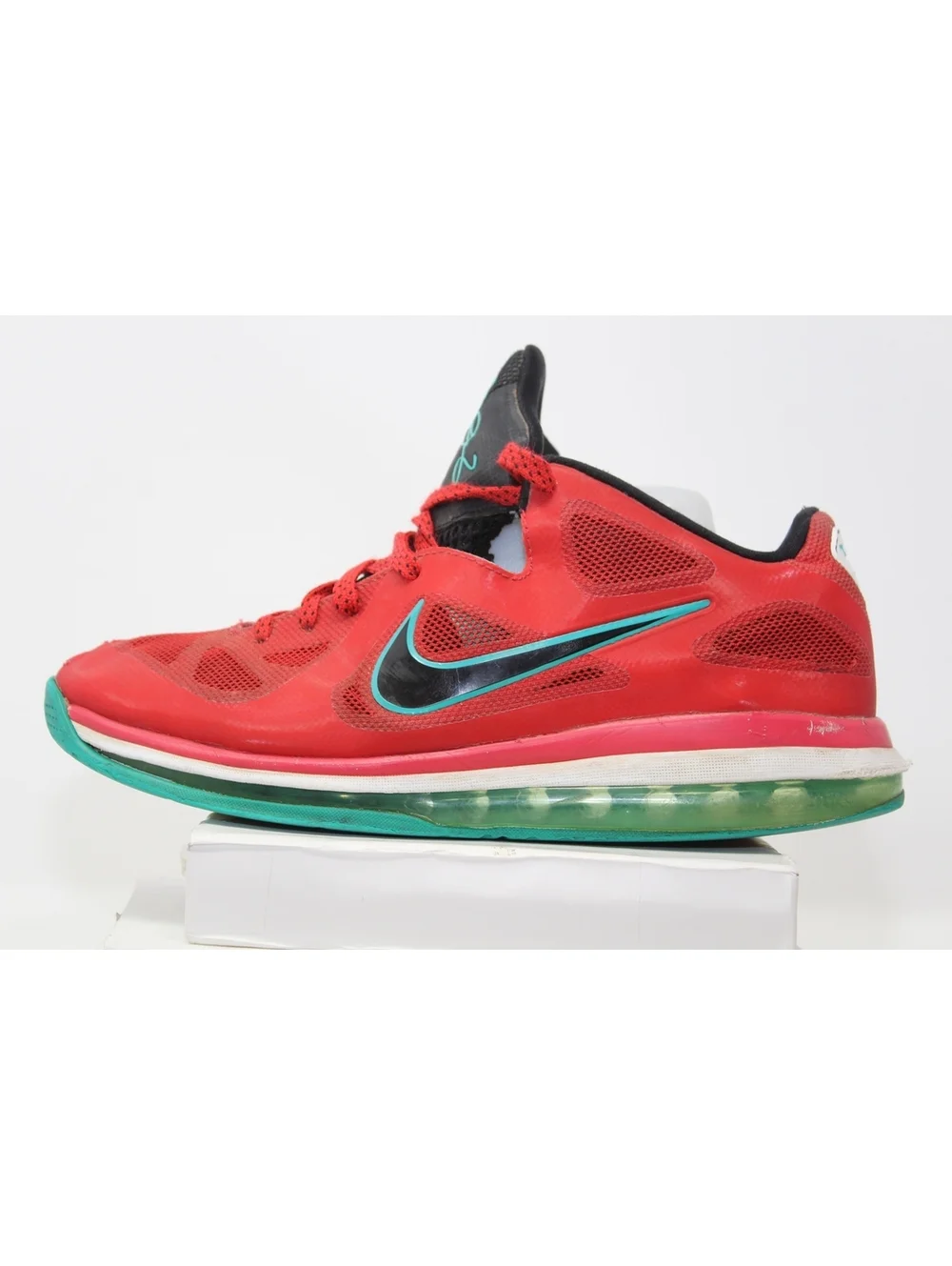 Nike Lebron 9 Low Liverpool 510811-601 Size 10.5 Men's Shoes Action Red & Green